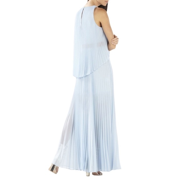 BCBGMAXAZRIA SHAINA SLEEVELESS PLEATED GOWN - Picture 2 of 7